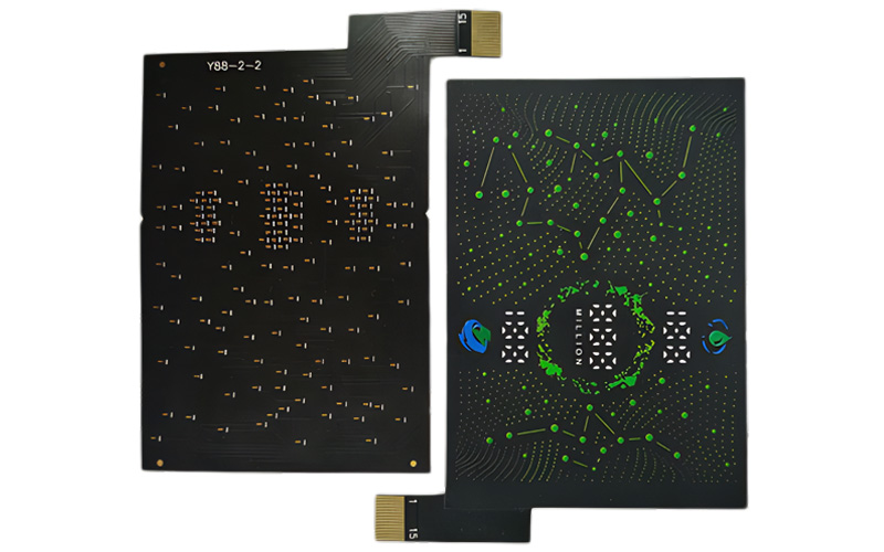 超薄柔性圖案光效LED數(shù)碼管顯示屏的FPCBA組件